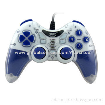 Wired PC USB game controller with double shock, fashionable, various color, factory cheap price